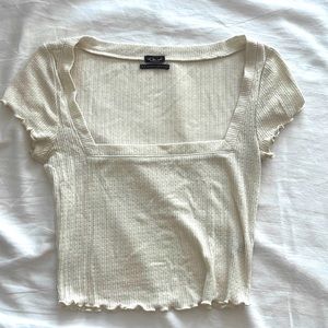 Out from Under Cream Square Neck Crop Top